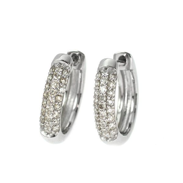 Pt900 ダイヤモンド フープ ピアス 0.30ct - メルカリ