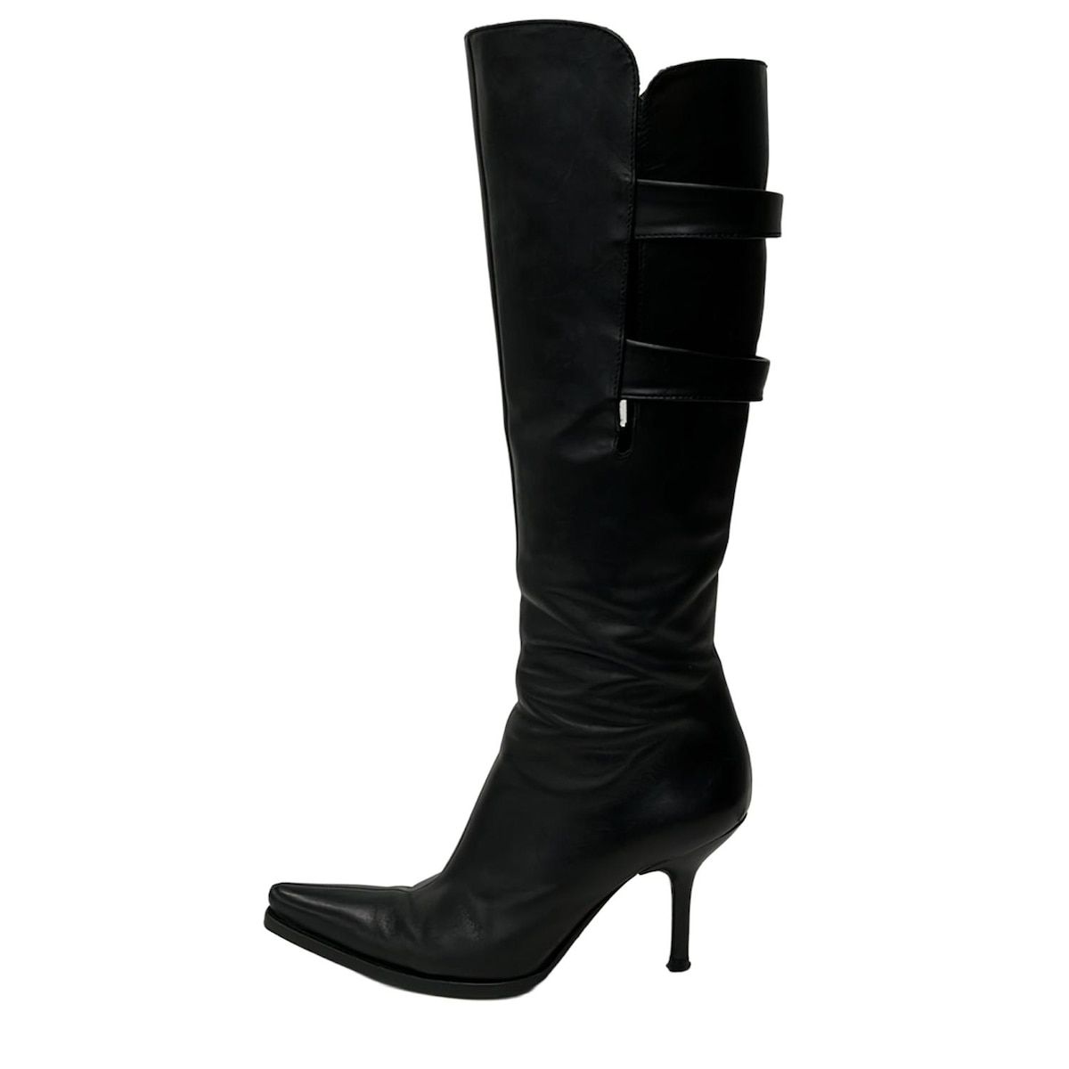 sergio rossi セルジオロッシ ロングブーツ 35 1|2 レディース - 黒 アウトソール張替済 レザー