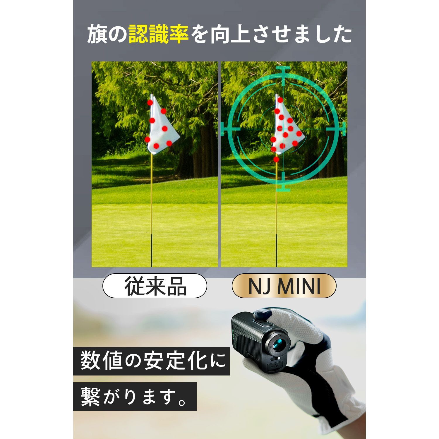NINJOR GOLF公式・新品・2年保証付き】NJ MINI OLED（赤緑2色表示