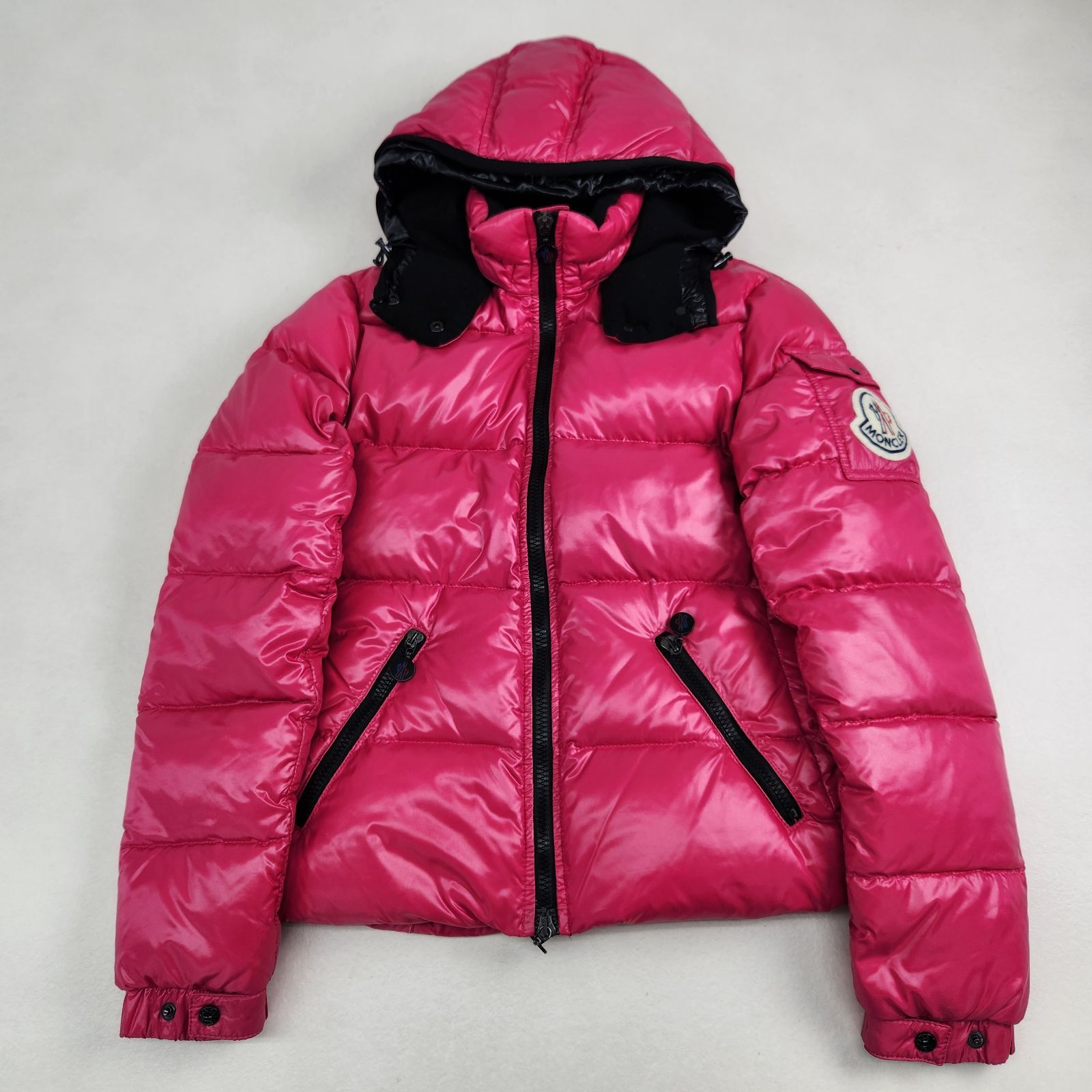 MONCLER ダウンジャケット BADIA ピンク ワッペン S相当 【公式通販】