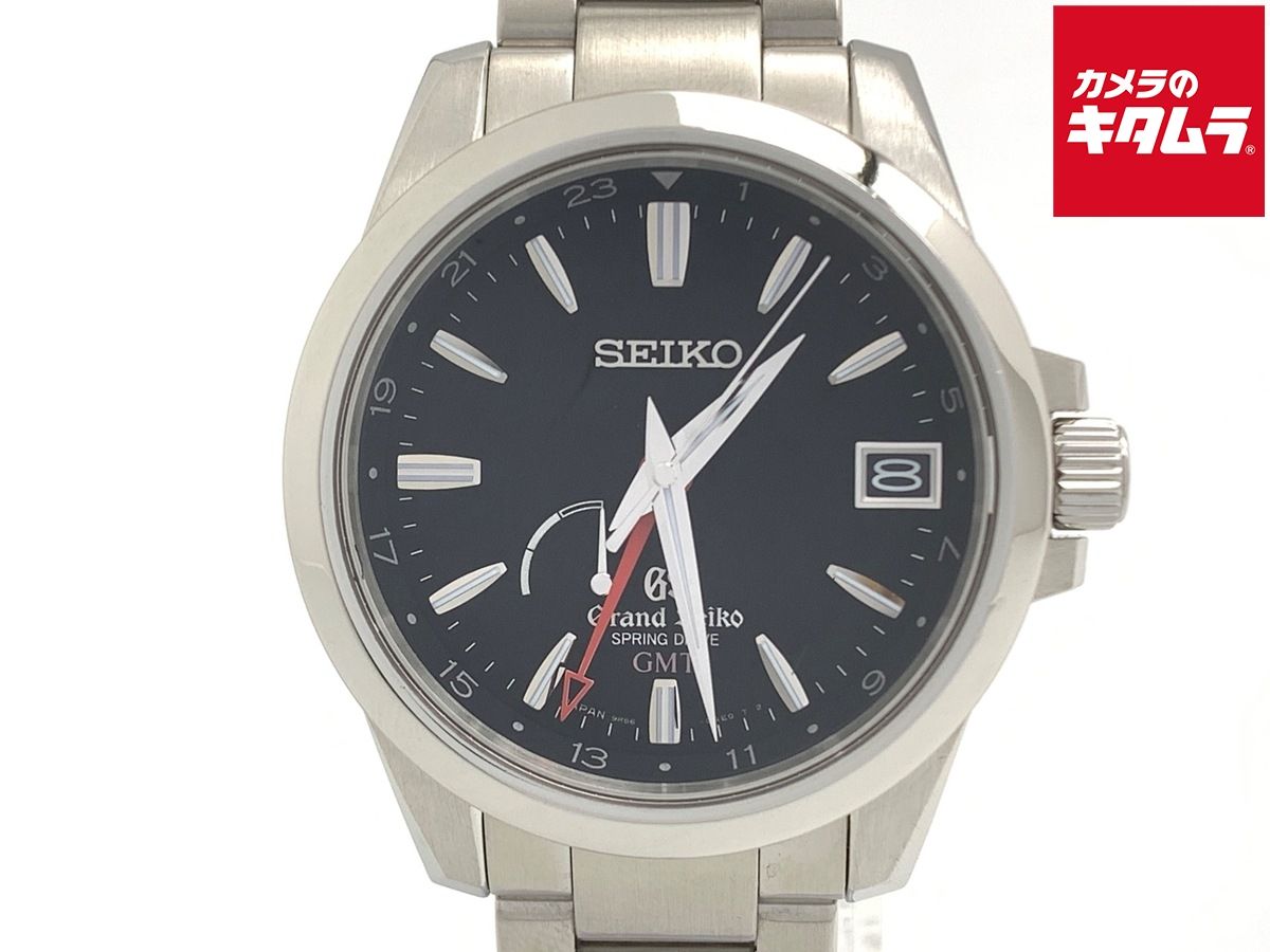 グランドセイコー スプリングドライブ GMT ブラック SBGE 013|9 R 66-0 AE 0 ステンレススティール