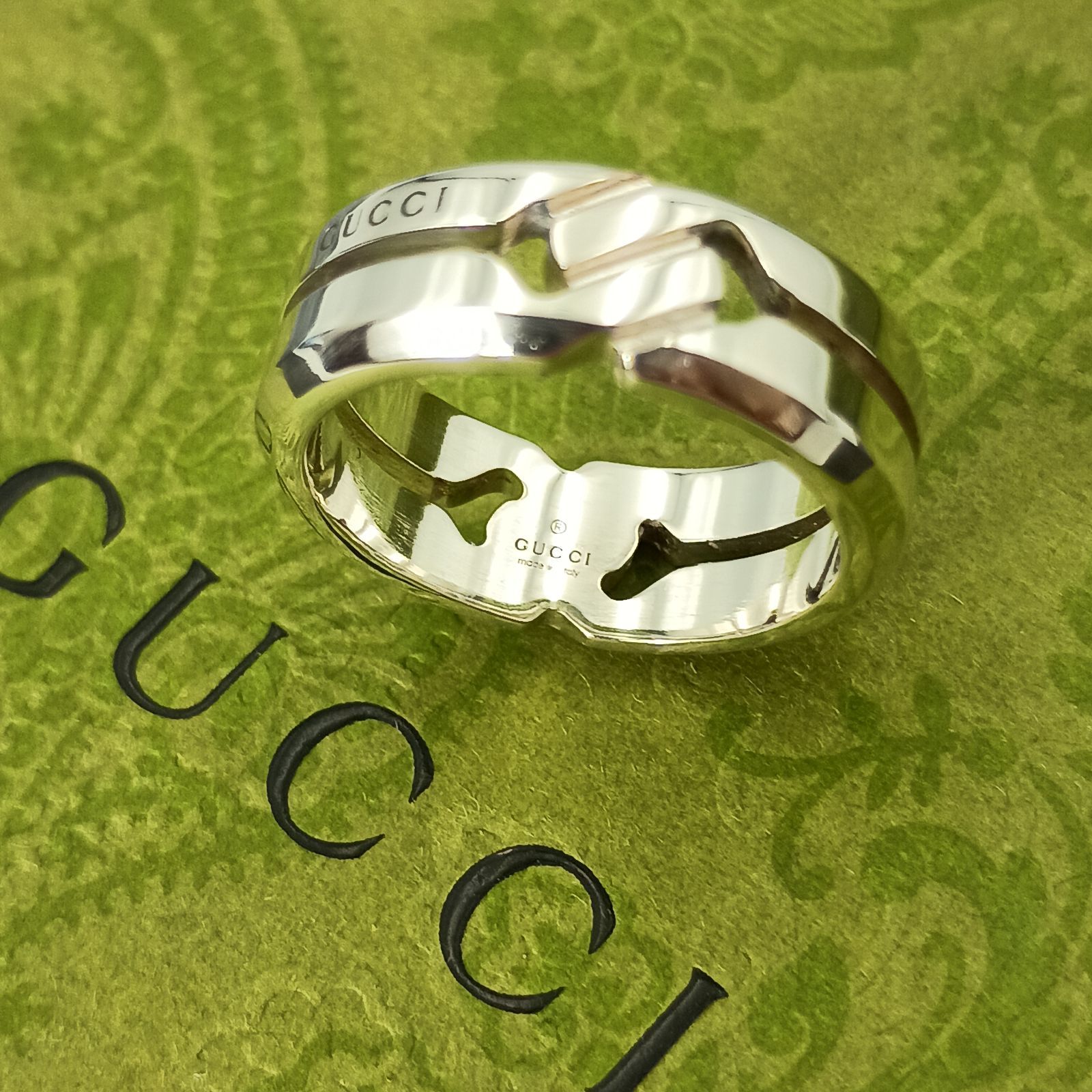 美品 GUCCIグッチ シルバー925ノットインフィニティリング21号イタリア製 GUCCI グッチ 13号 ノット インフィニティ リング レディース 指輪