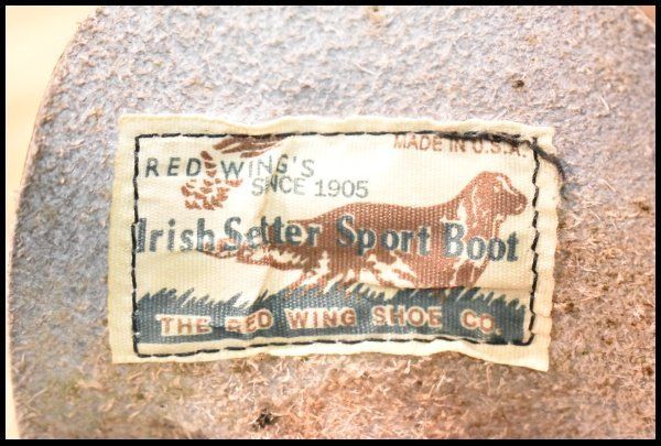  6.5 D 犬タグ 97年 レッドウィング 8165 アイリッシュセッター 黒 ブラッククローム プレーントゥ ブーツ redwing FL 405 ワークブーツ ブーツ 革靴