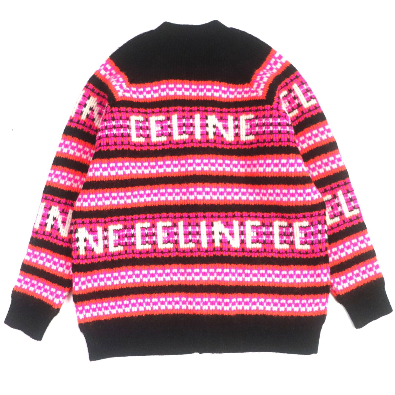 極美品▽CELINE セリーヌ 23AW 2AC22579S ウール100% ロゴスキー