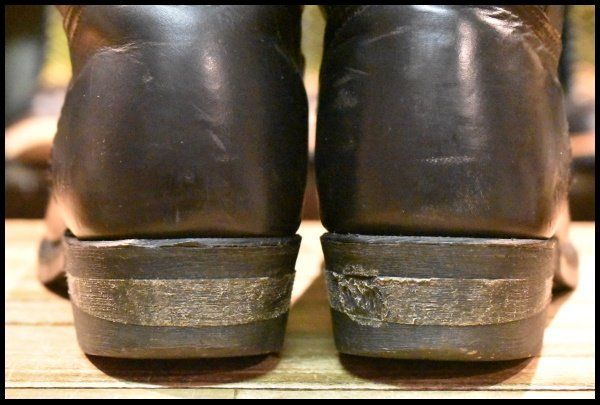  8.5 E 旧羽タグ 93年 レッドウィング 8155 ペコス 黒 ブラッククローム プルオン ブーツ redwing pecos FL 406 ワークブーツ ブーツ 革靴