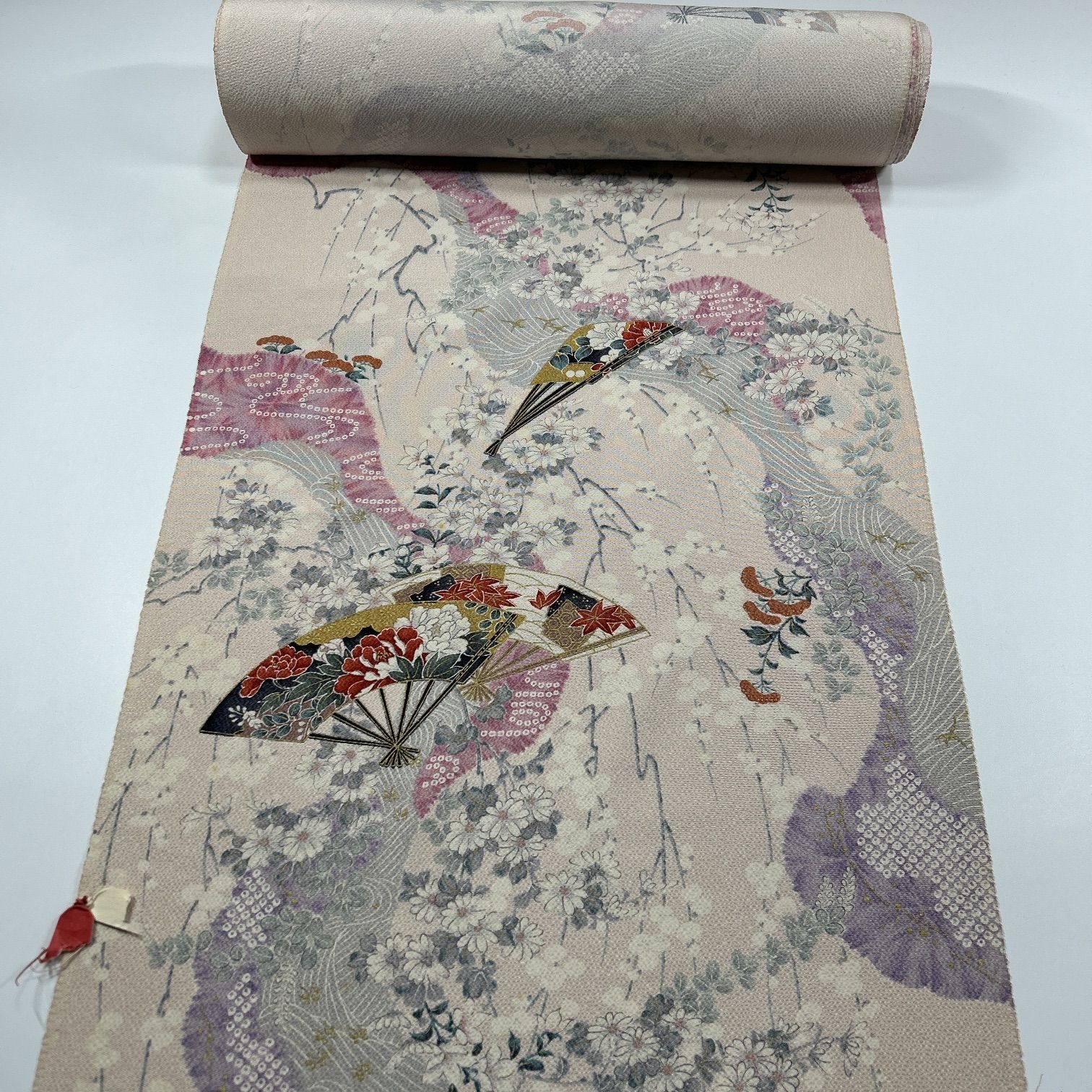  小紋 反物 1本 正絹 着物まとめ売り 同梱 リメイク用 和裁練習用 A 062 小紋 着物反物