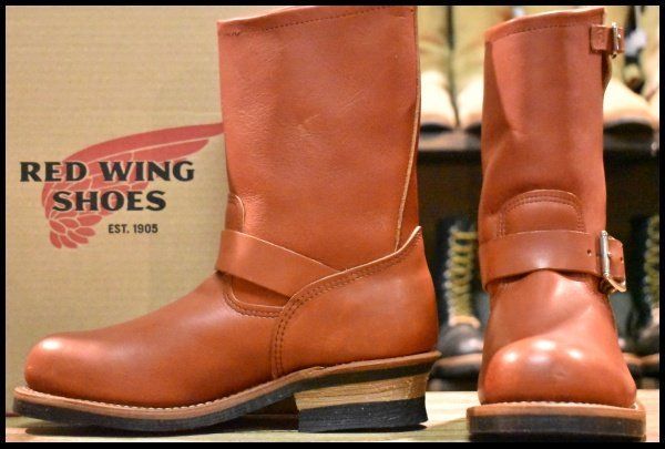 7.5 D 15年 レッドウィング 8271 エンジニア 赤茶 オロラセット スチールトゥ プルオン ブーツ redwing FL 407