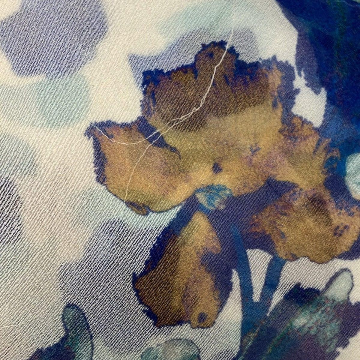 ETRO(エトロ) ストール(ショール)美品 - アイボリー×ブルー×マルチ