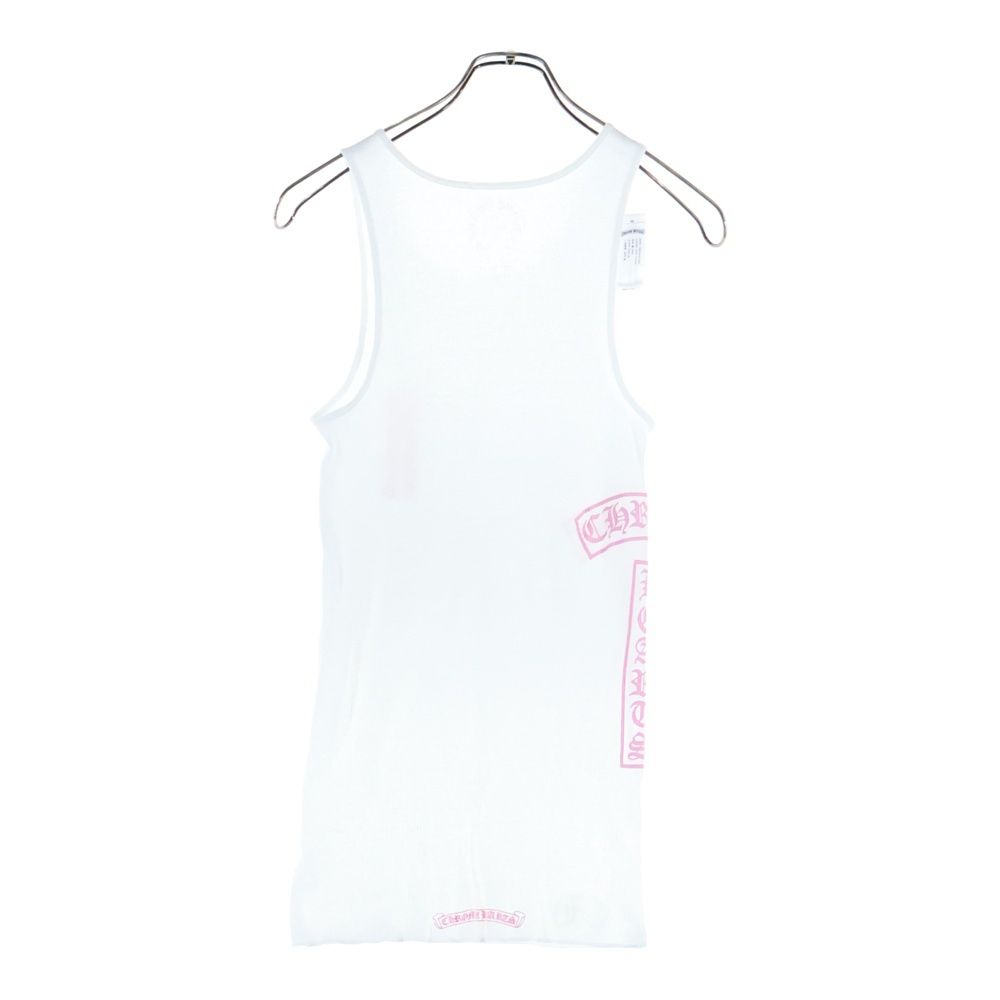 CHROME HEARTS クロムハーツ LOVE YOU T BAR TANK TOP ラブユー Tバー ラブ ユー タンクトップ ノースリーブ ホワイト|ピンク