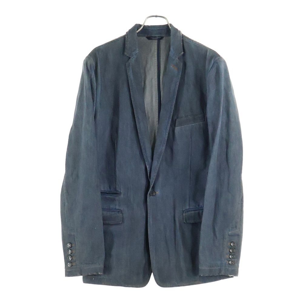 DOLCE - GABBANA ドルチェアンドガッバーナ ヴィンテージ加工 ノッチドラペル 1 B シングルテーラードデニムジャケット インディゴ DJ-G 2 AS 6 D