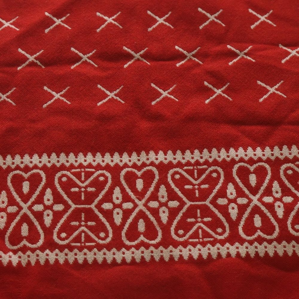 Original Fake オリジナルフェイク KAWS カウズ ストール マフラー レッド