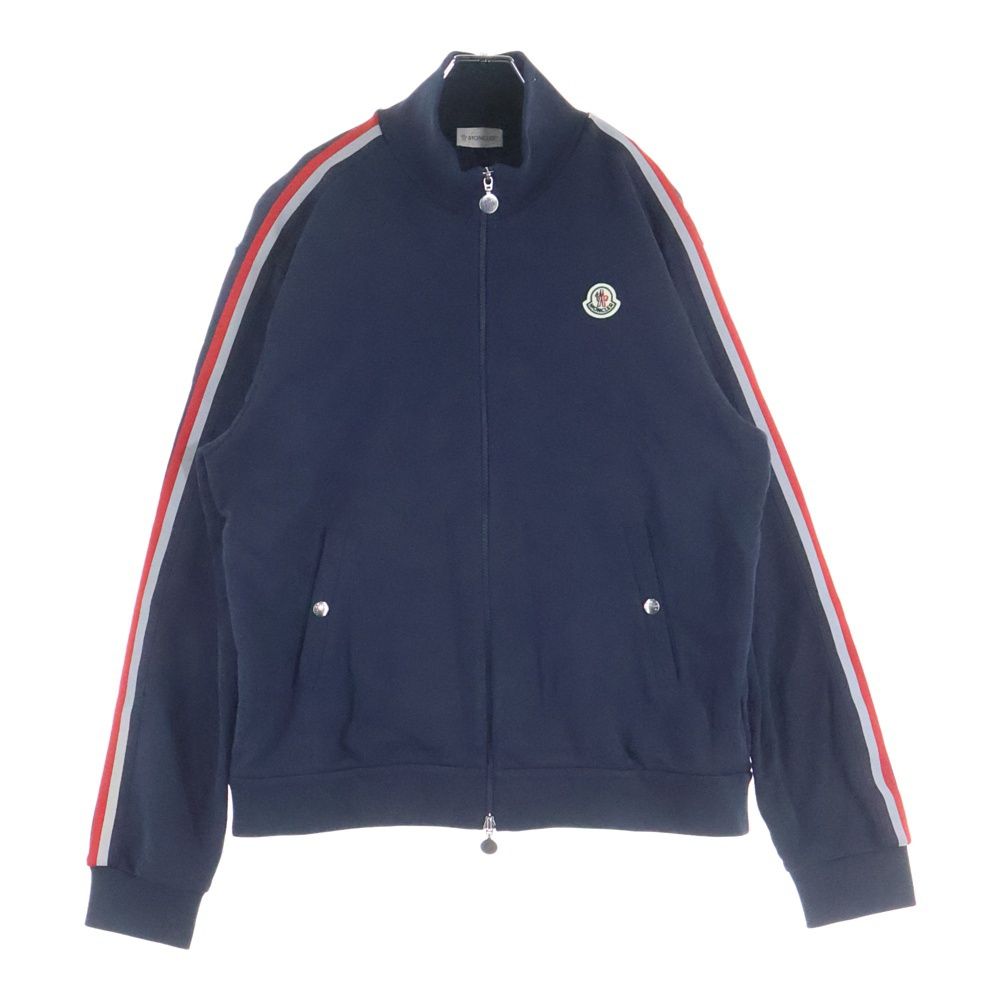 【美品】MONCLER モンクレール トラックジャケット ジャージ M ネイビー MONCLER (モンクレール) アームリフレクティブ ロゴワッペン付き