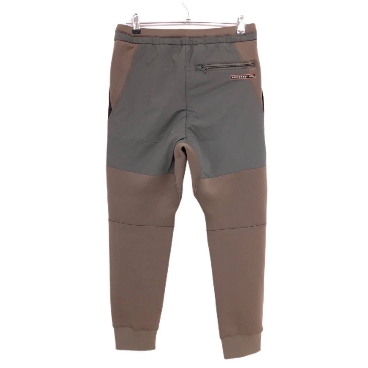 【未使用級】MARK&LONA CODE ダンボール ジョガーパンツ S サイズ 超美品】マークアンドロナ ジョガーパンツ ブラウン×黒 ポケット異素材