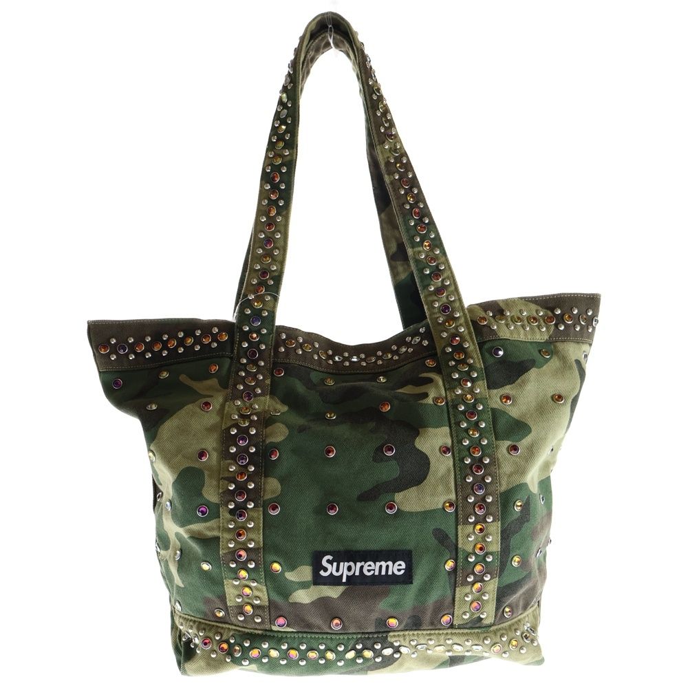 SUPREME シュプリーム 25 SS b.b. Simon Denim Tote Bag ビービーサイモン スタッズデニム トートバッグ カモフラ