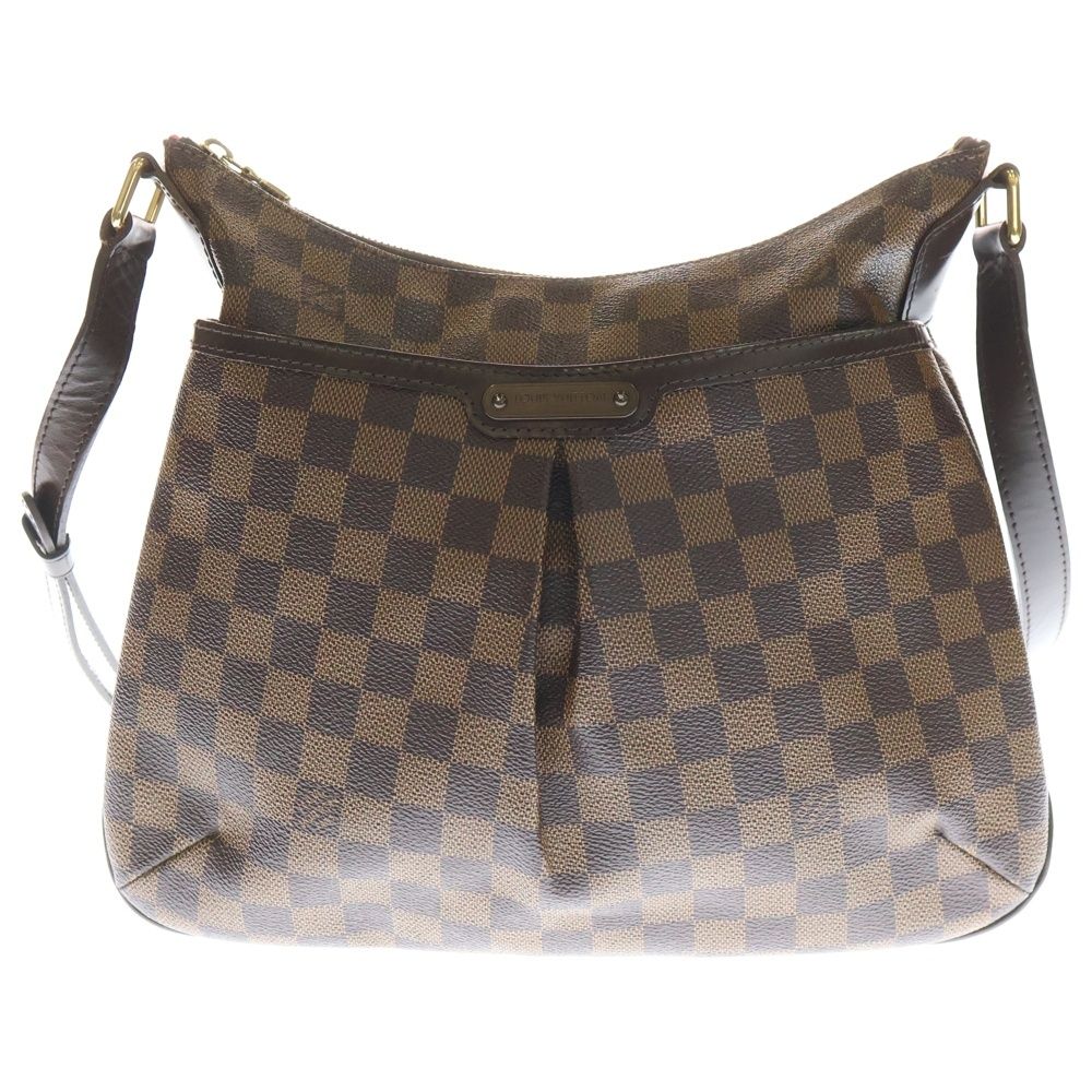 LOUIS VUITTON ルイヴィトン ダミエ ブルームズベリPM ハンドバッグ ショルダーバッグ ブラウン レザー×PVC N 42251 ゴールド金具