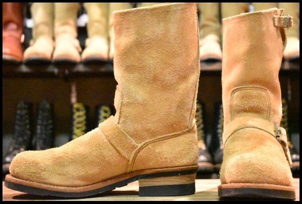 9 D 18年 レッドウィング 9269 スエード エンジニア タン ブルハイド ラフアウト ベージュ 8268 ブーツ redwing FL 408