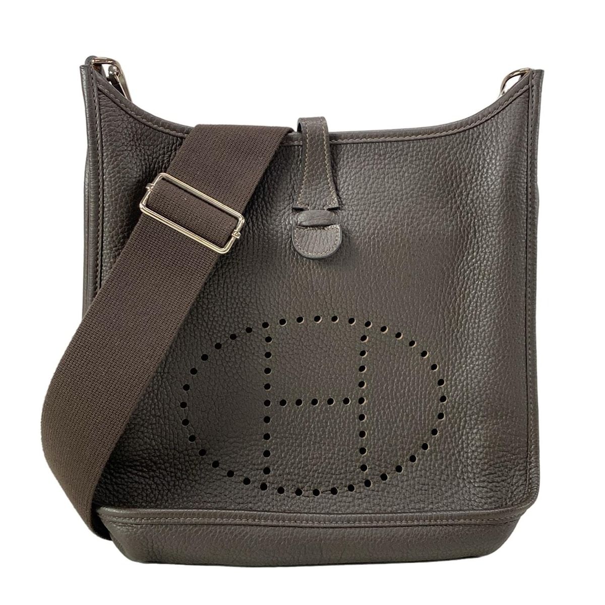 HERMES エルメス ショルダーバッグ エブリントロワPM ショコラ シルバー金具