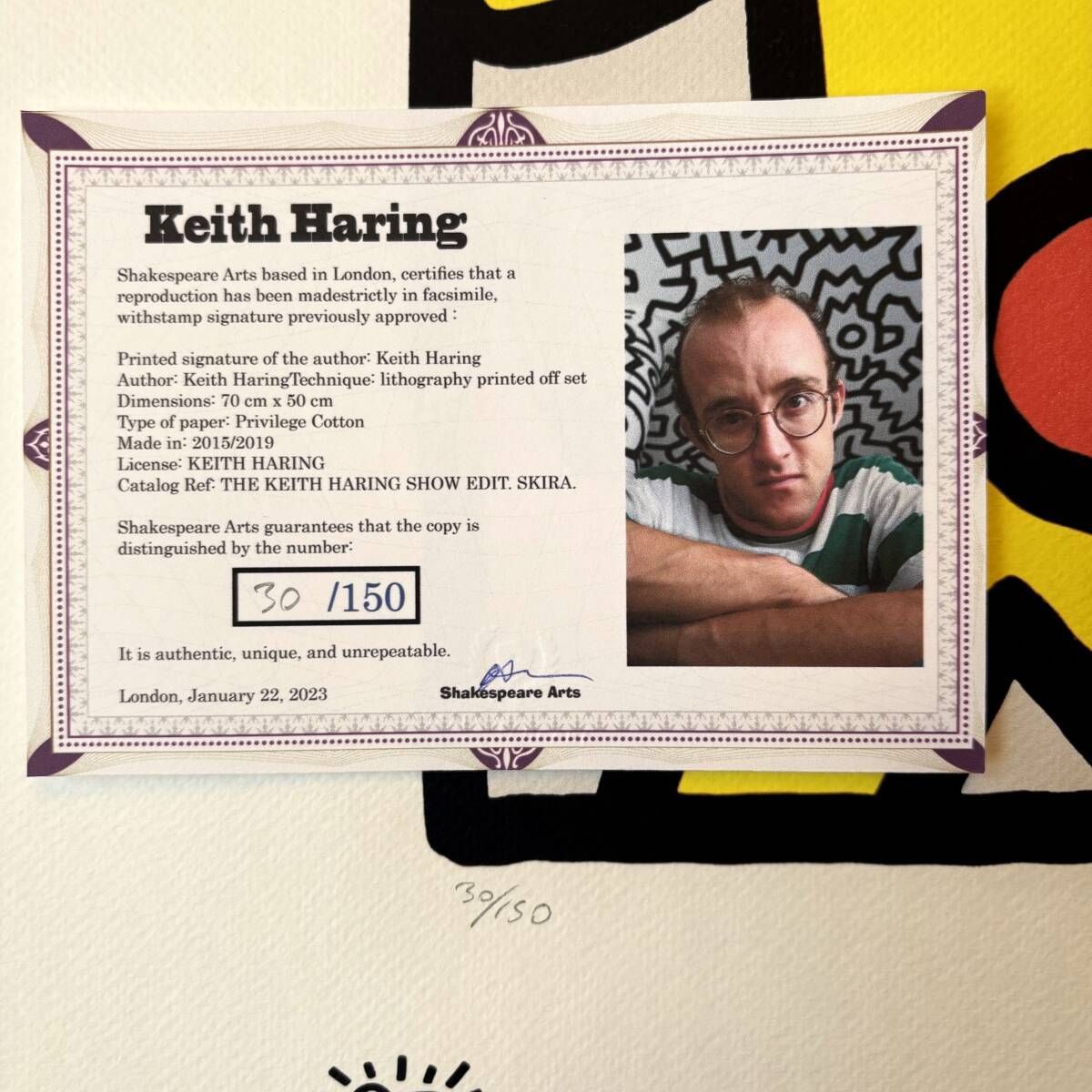 レア物】Keith Haring（キース・ヘリング）「Pop Shop III」 サイン
