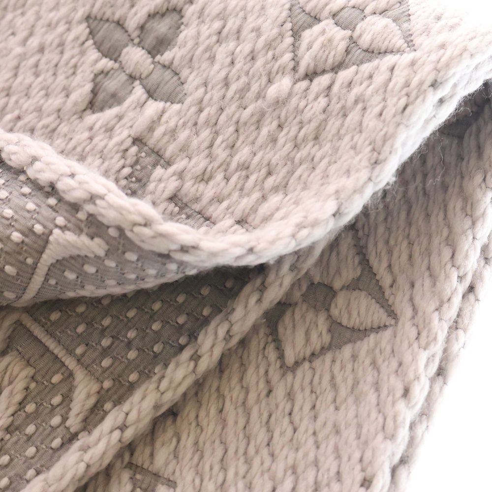 LOUIS VUITTON (ルイヴィトン) エシャルプ ロゴマニア シルク混 ウール