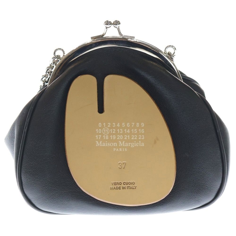 Maison Margiela メゾンマルジェラ TABI フレーム がま口バッグ チェーンウォレット ショルダーバッグ ブラック