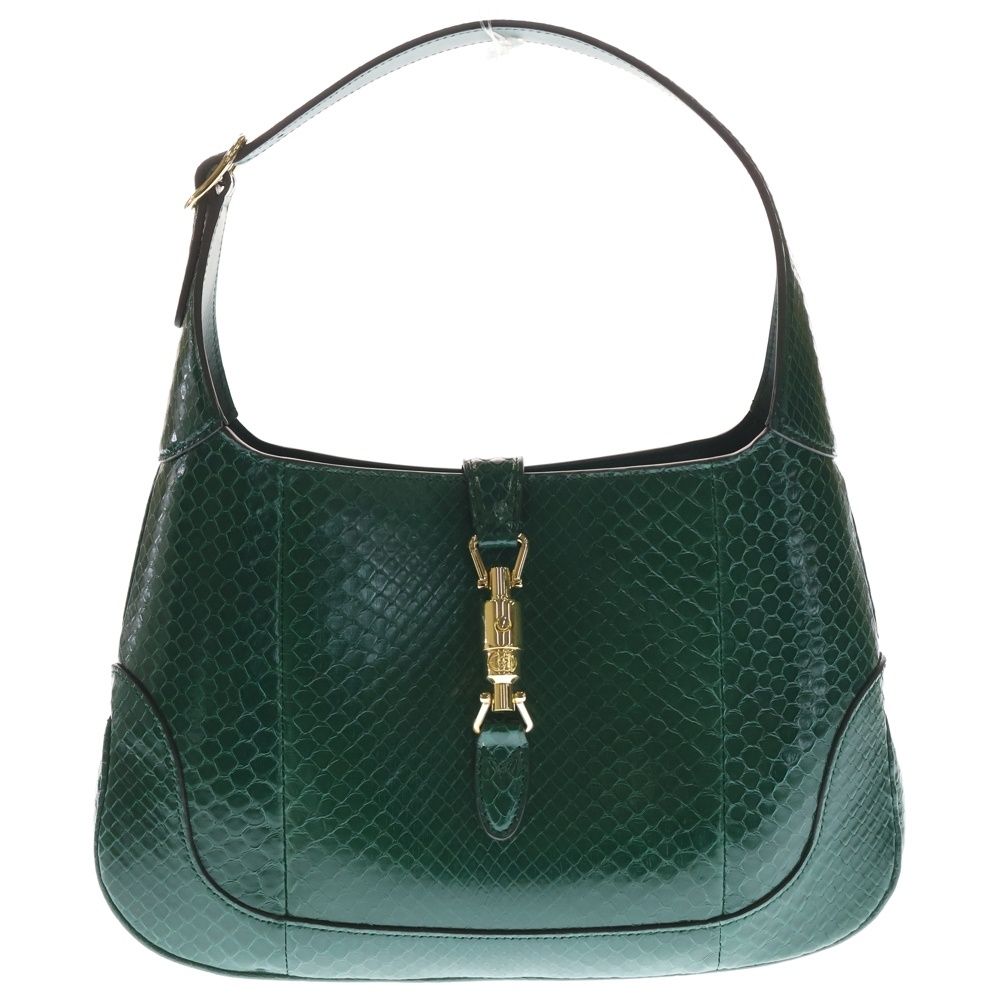 GUCCI グッチ Jackie 1961 Medium Bag ジャッキーバッグ パイソン ハンドバッグ グリーン 636709 LJM 0 G