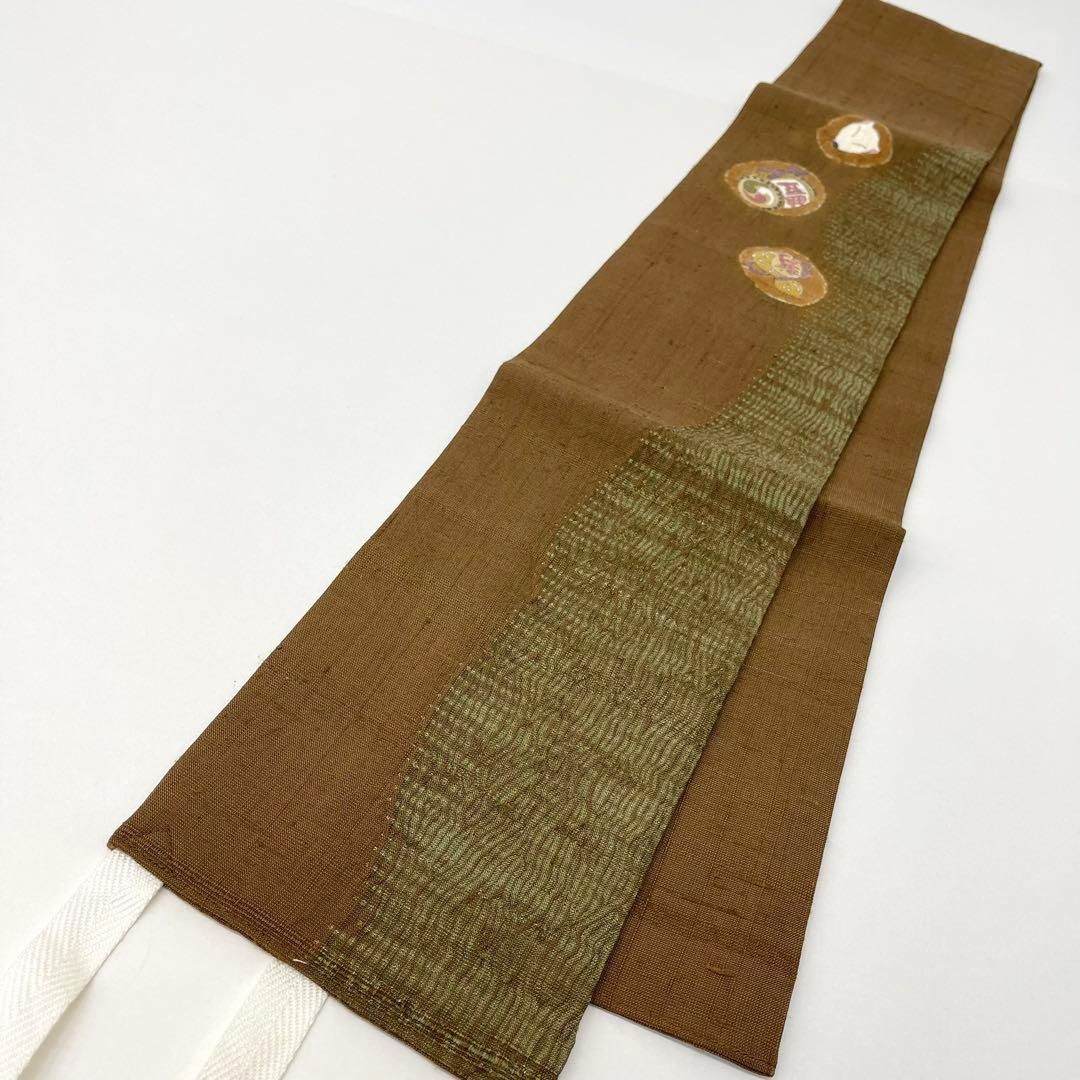  着物と帯 時流 O 25155◆正絹 二部式 作り帯◆ 軽装帯 染紬 自由型 付け帯 作り帯 帯