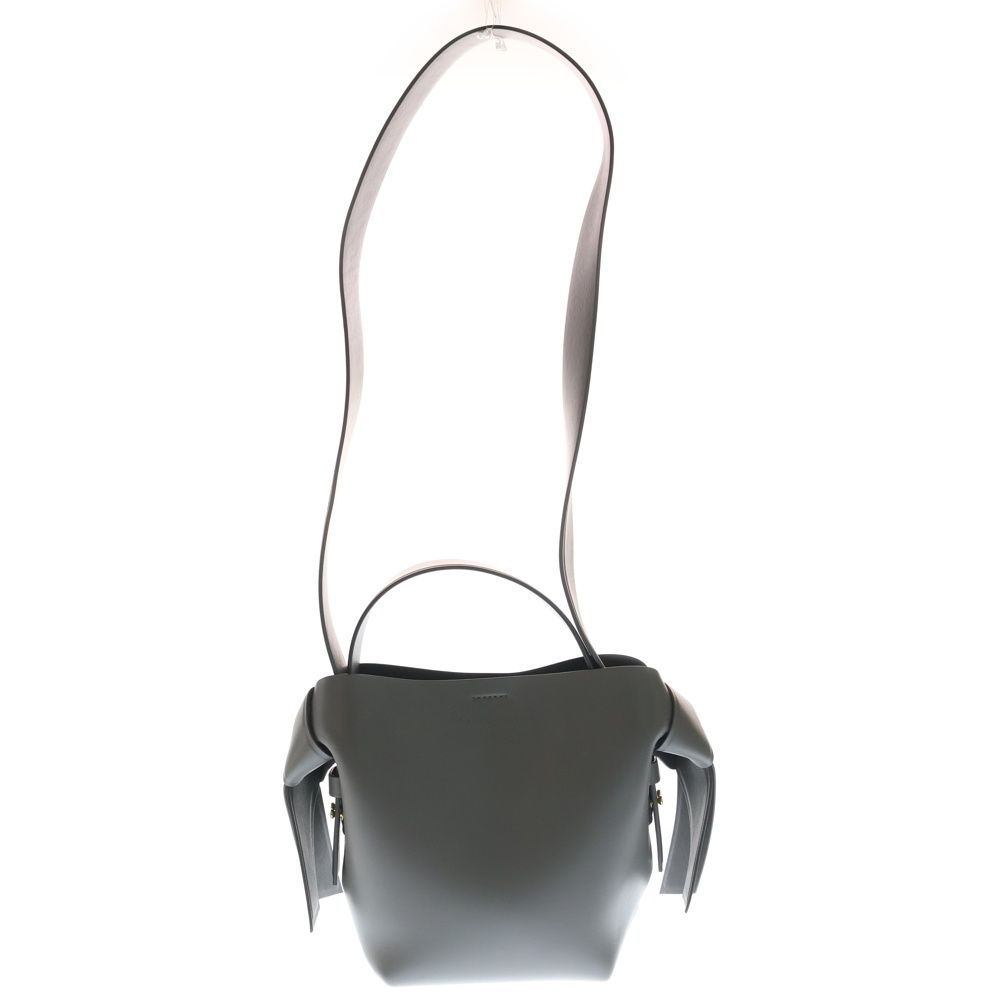 Acne Studios アクネ ストゥディオズ MUSUBI MICRO LEATHER BAG ムスビ マイクロ 2 WAY レザー ショルダー ハンドバッグ レディース グレー