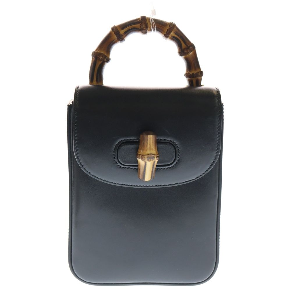 GUCCI グッチ Bamboo Mini Bag バンブーミニ 3 WAY ショルダーバッグ グリーン ブラック 702106
