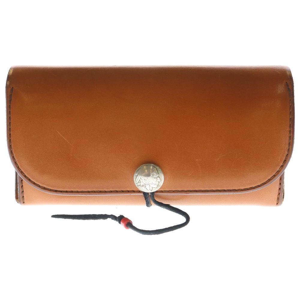 goro s ゴローズ コンチョ付き レザー ロングウォレット 二つ折り長財布 ブラウン