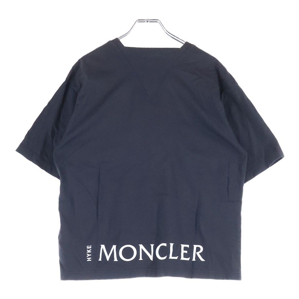 MONCLER モンクレール 袖ロゴワッペン クルーネック半袖シャツ ショートスリーブカットソー ブラック 829 FB