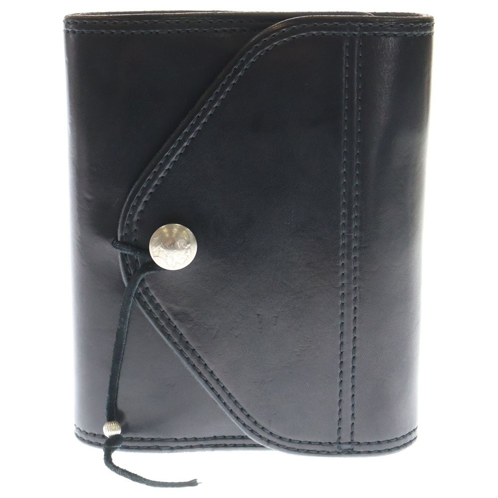 goro s ゴローズ コンチョ付き サドルレザー 手帳カバー ブラック