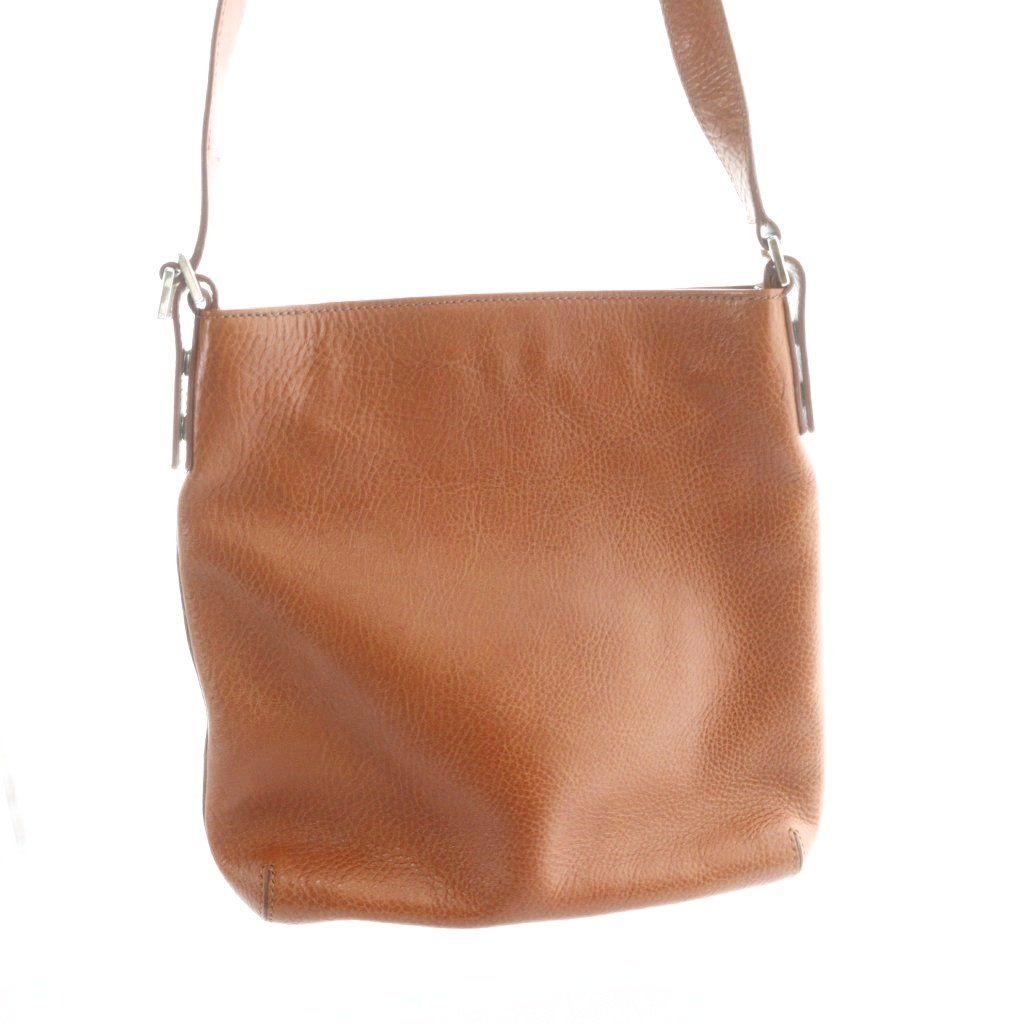 ヒロフ HIROFU ショルダーバッグ レザー Hロゴ 茶 ブラウン |KW GY 18