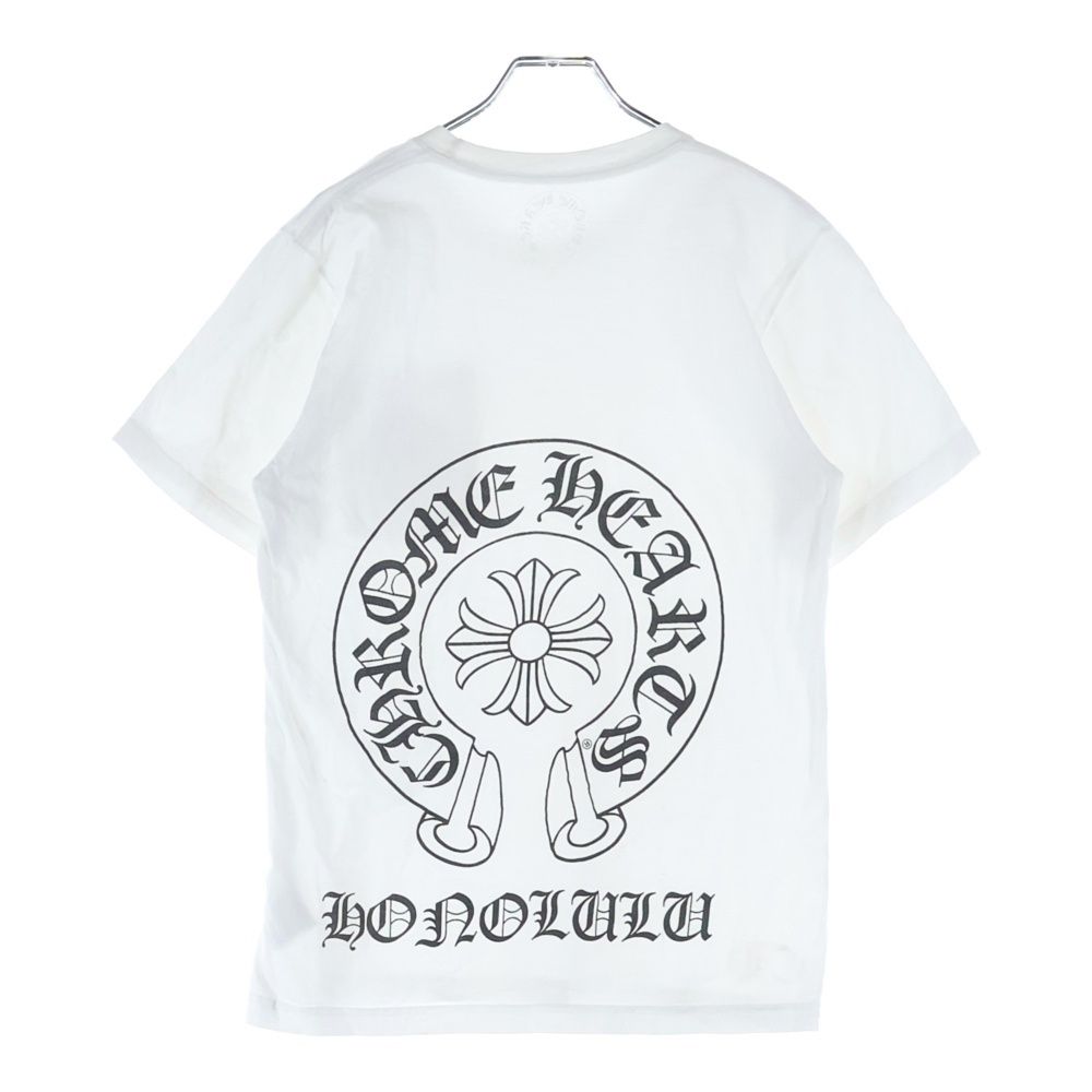 CHROME HEARTS クロムハーツ Honolulu Back Horseshoe Tee ホノルルバックホースシュー クルーネック半袖Tシャツカットソー ホワイト
