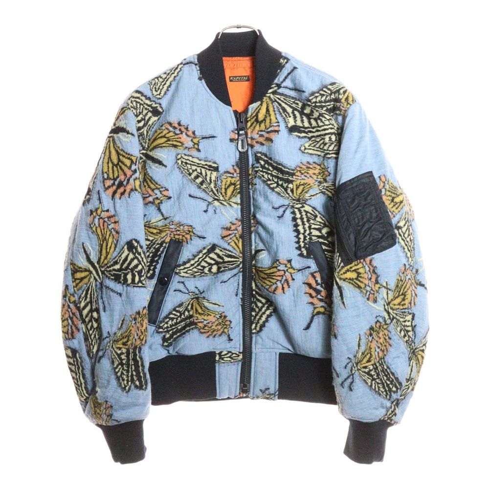 KAPITAL キャピタル バタフライデザイン ボンバージャケット 中綿 ブルー