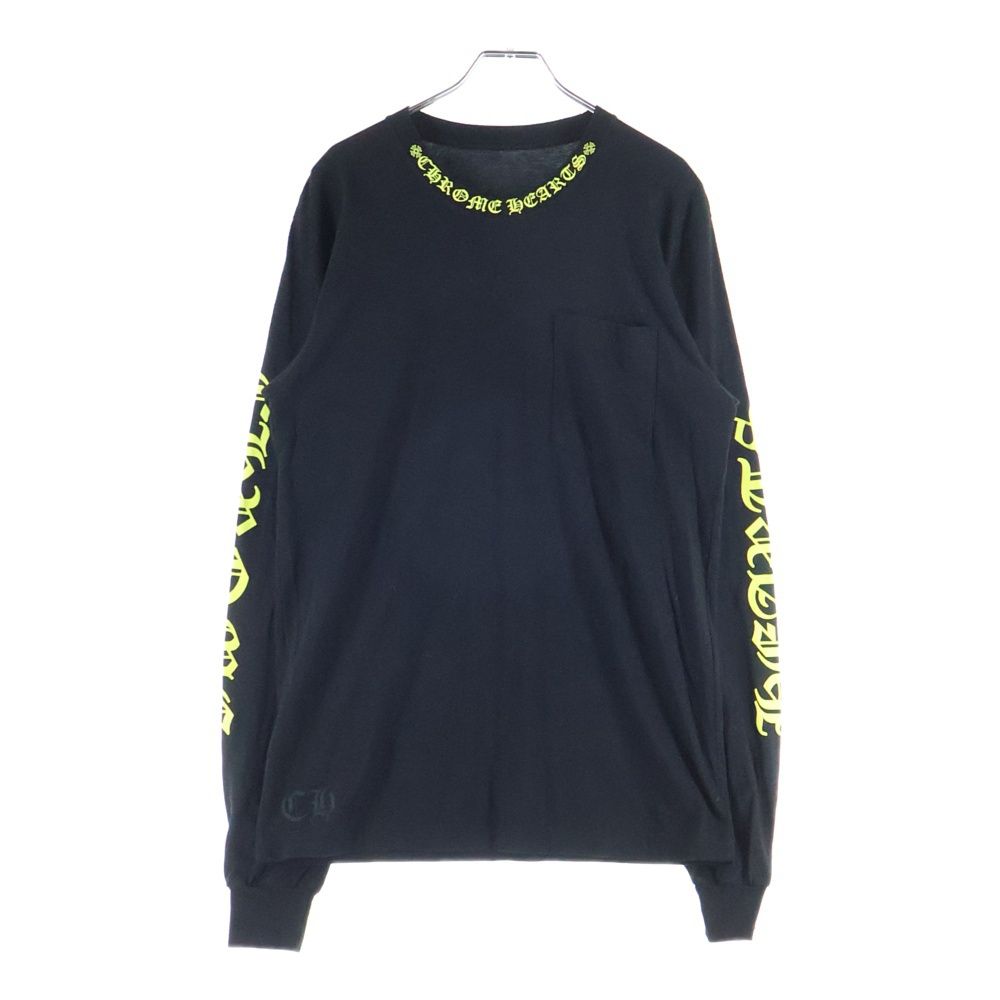 CHROME HEARTS (クロムハーツ) NECK LOGO S/S TEE ネック ロゴプリント