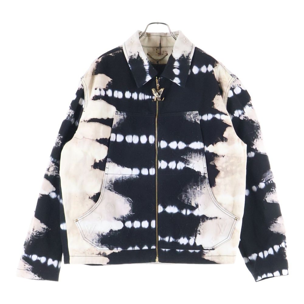 LOUIS VUITTON ルイヴィトン 22 AW タイダイモノグラムデニムワークジャケット RM 222 PU 9 HNA 63 W ブラック|ホワイト