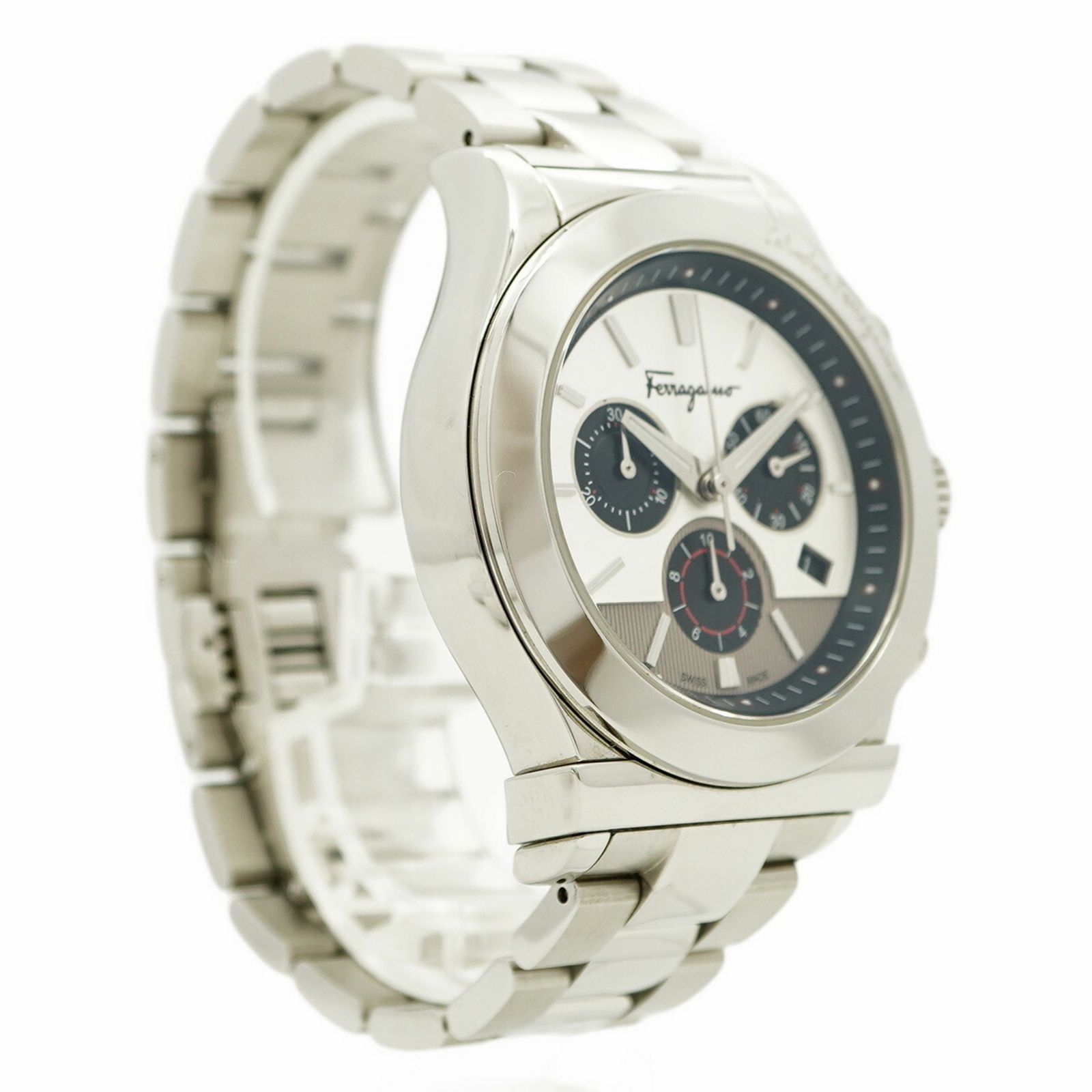  フェラガモ 1898 シルバー文字盤腕時計 メンズ 腕時計(クォーツ) 腕時計(アナログ)