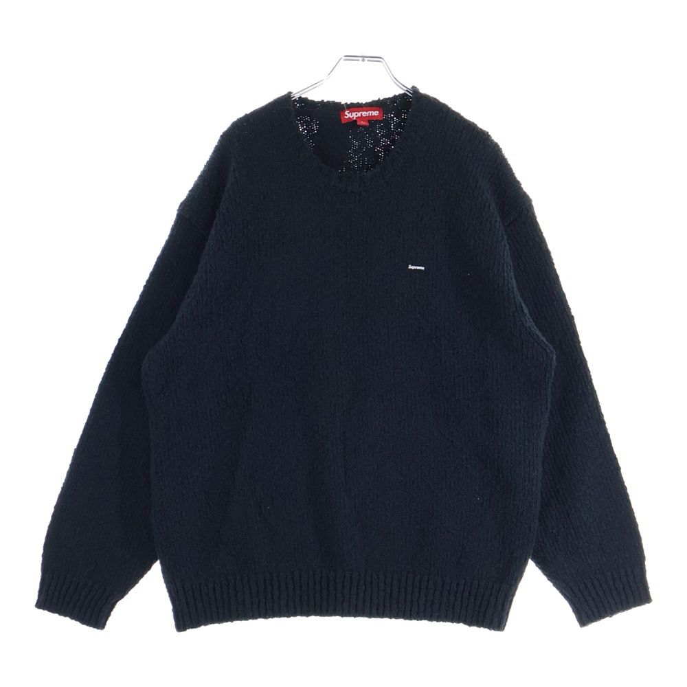 SUPREME シュプリーム 24 SS Boucle Small Box Sweater ブークレ スモールボックスロゴ コットンニットセーター ブラック