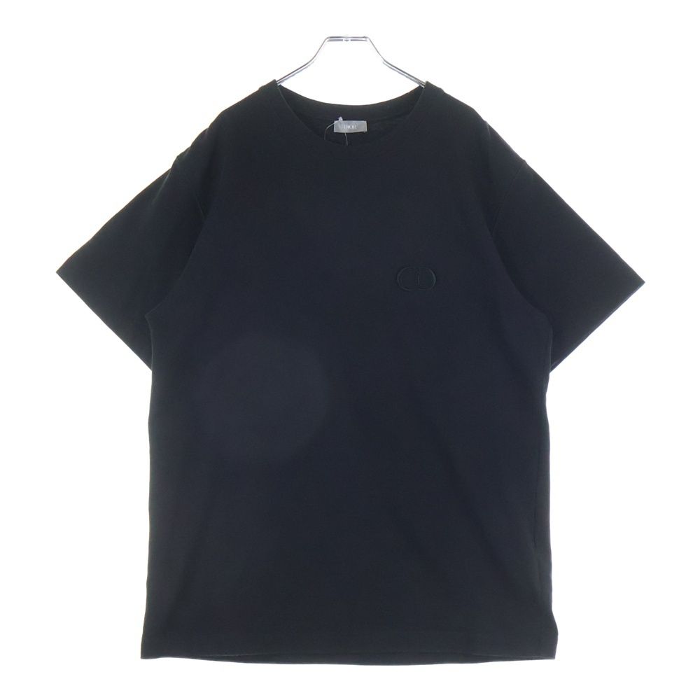 ディオール Tシャツ メンズ Mサイズ 黒 943J605A0554 ディオールオム DIOR HOMME CD ICON S/S T-SHIRT リラックスフィット