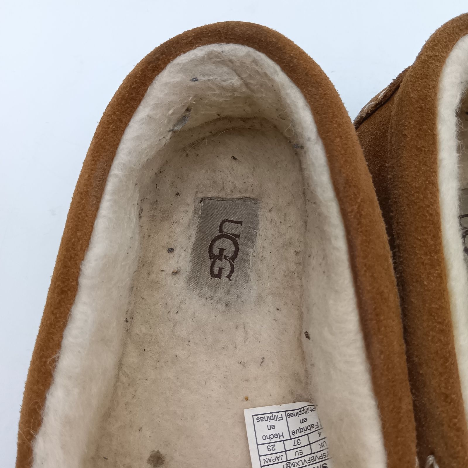 UGG アグ ANSLEY アンスレ― モカシン スエード チェスナット 薄茶色