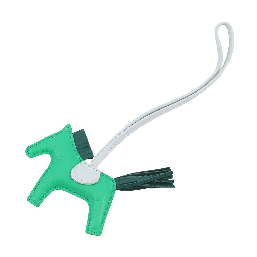 エルメス バッグチャーム ロデオ PM ミント|マラカイト|ブルーブリュム ラムスキン Y刻印