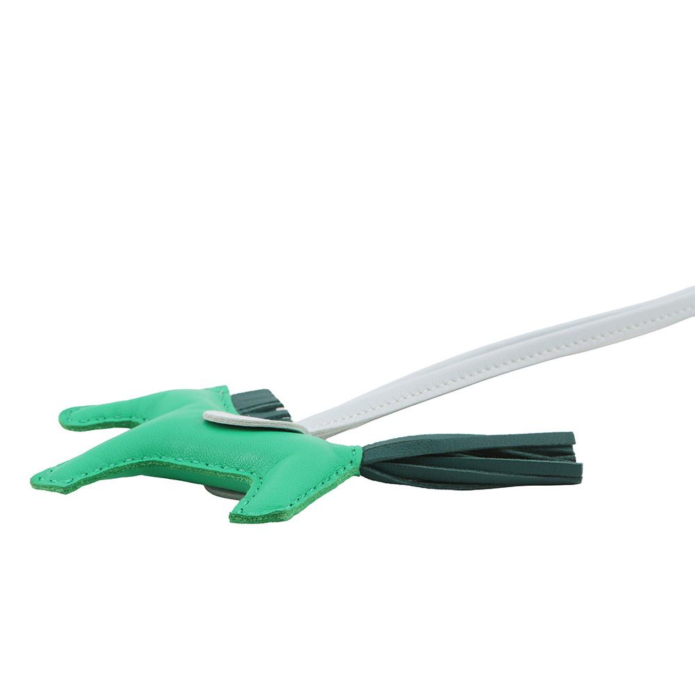 エルメス バッグチャーム ロデオ PM ミント|マラカイト|ブルーブリュム ラムスキン Y刻印