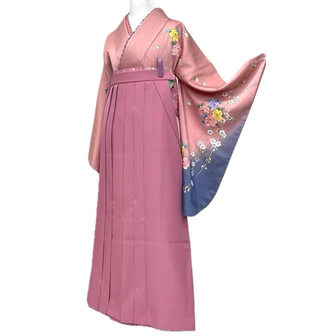着物と帯 時流 L 25131 y◆卒業式袴 5点セット◆ セット ピンク