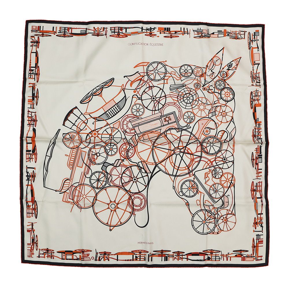 エルメス スカーフ カレ90 コンプリケーション エケストル Complication Equestre HERMES シルク 2025秋冬