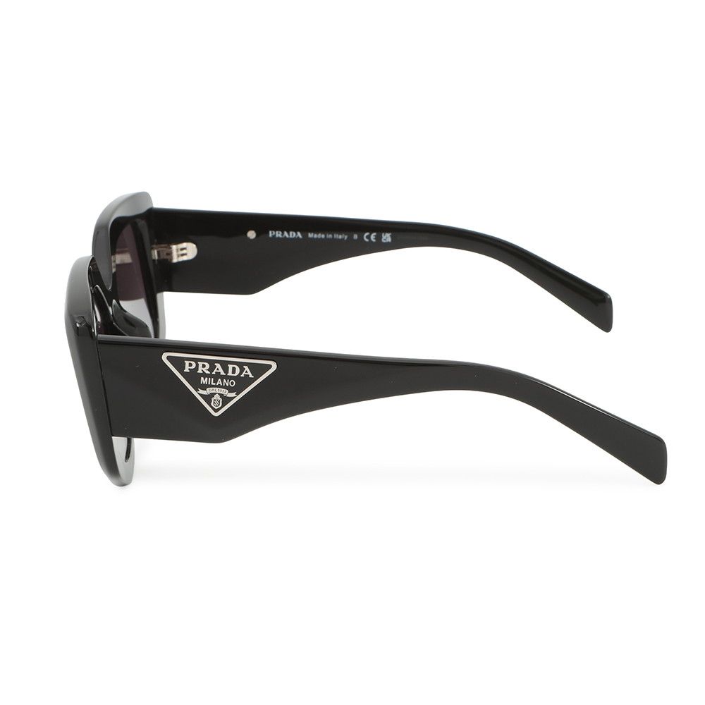 プラダ サングラス トライアングルロゴ ポリゴン型 セルフレーム PRADA アイウェア 黒