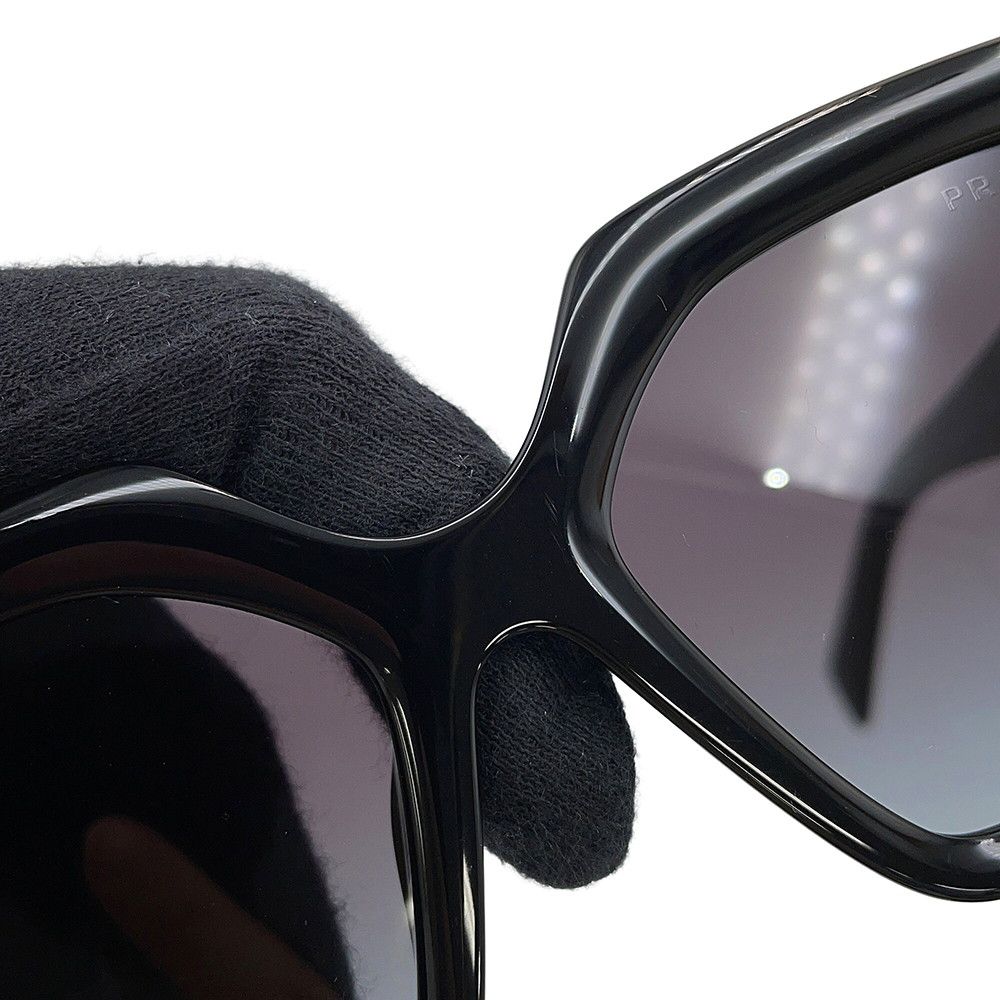  プラダ サングラス トライアングルロゴ ポリゴン型 セルフレーム PRADA アイウェア 黒 その他 メンズ