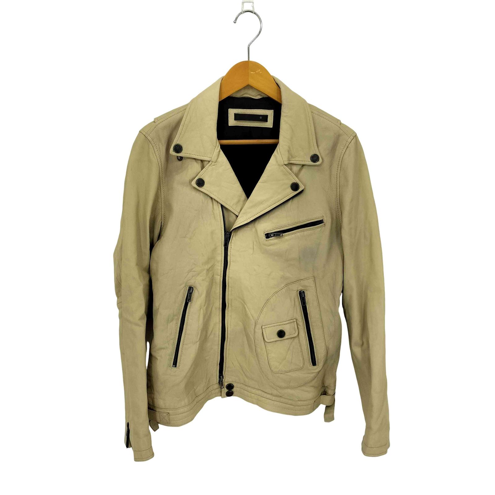 リューグーレザーズ Liugoo Leathers ラムレザーダブルライダースジャケット メンズ JPN L