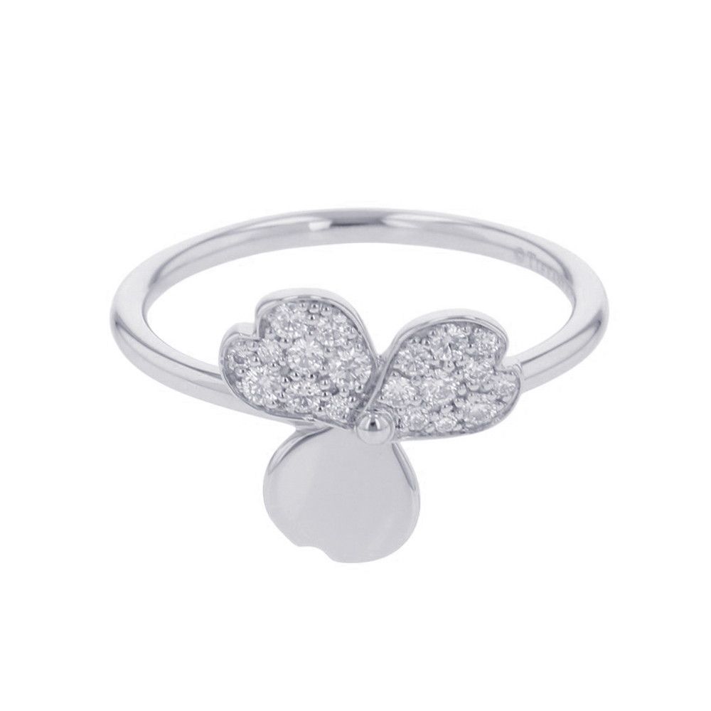 ティファニー リング ペーパー フラワー ダイヤモンド Pt 950プラチナ リングサイズ約14号 Tiffany-Co. 指輪