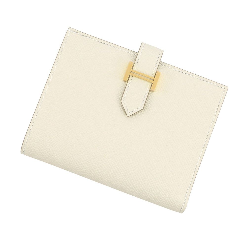 エルメス 二つ折り財布 ベアンコンパクト クレ|ゴールド金具 エプソン K刻印