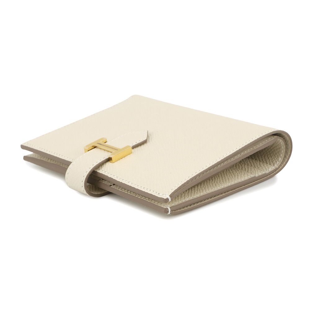 エルメス 二つ折り財布 ベアンコンパクト クレ|ゴールド金具 エプソン K刻印